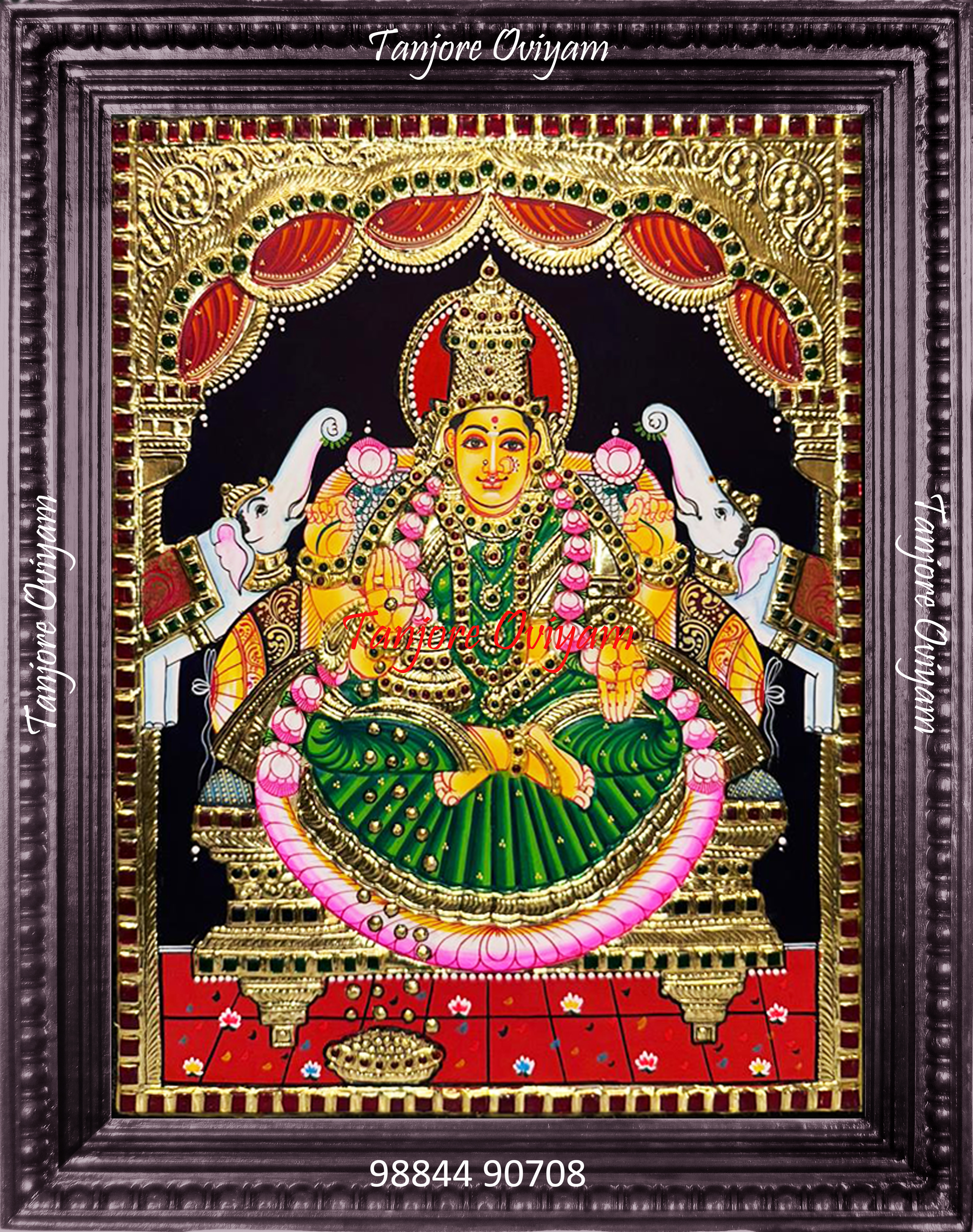 Gajalakshmi Tanjore Painting